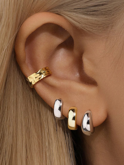 925 Sterling Silver Chunky Ear Cuff