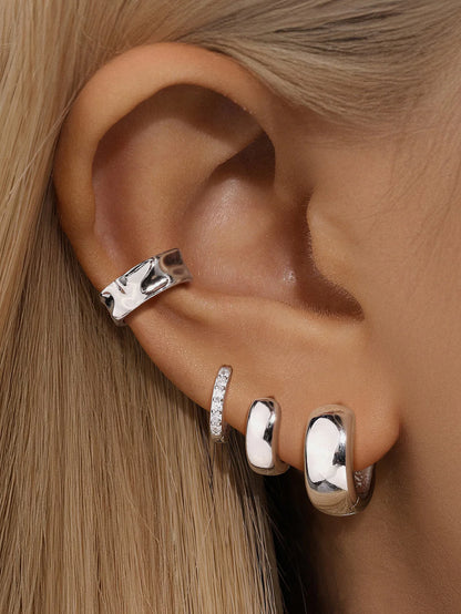 925 Sterling Silver Chunky Ear Cuff