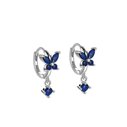 Crystal Butterfly Huggie Earrings