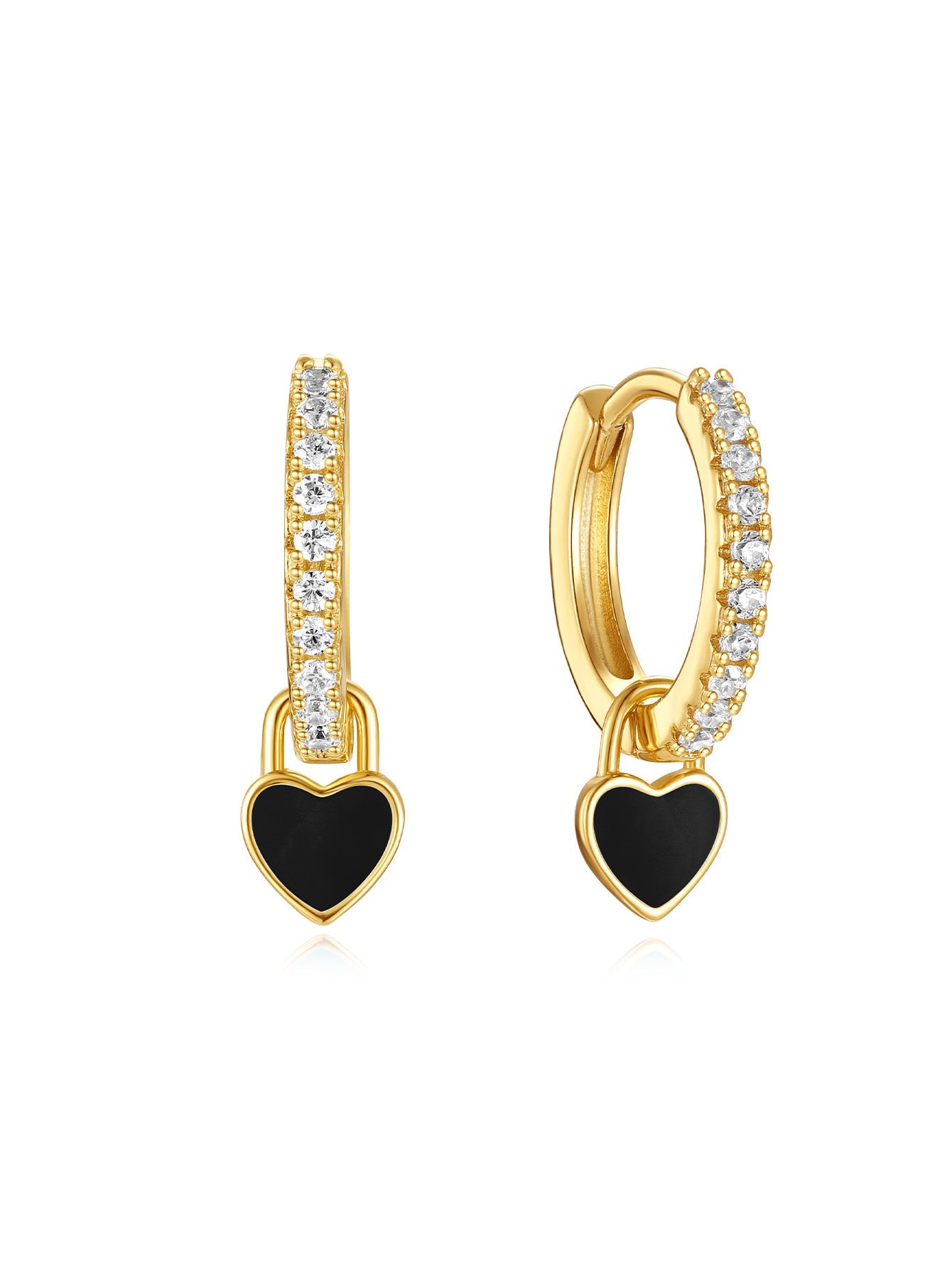 925 Heart Butterfly Earrings Set