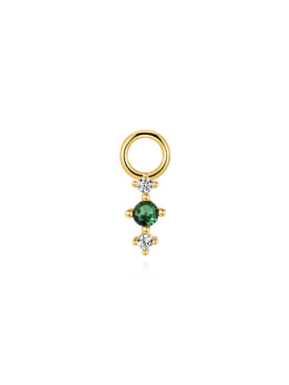 Delicate Green S925 Earring Set