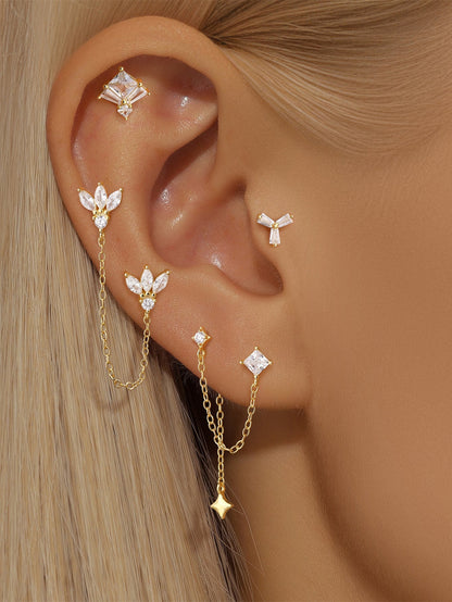 925 Fantasy Clover Pendant Earrings Series