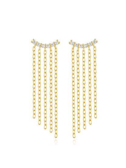 925 Cross Tassel Pendant Earrings Series