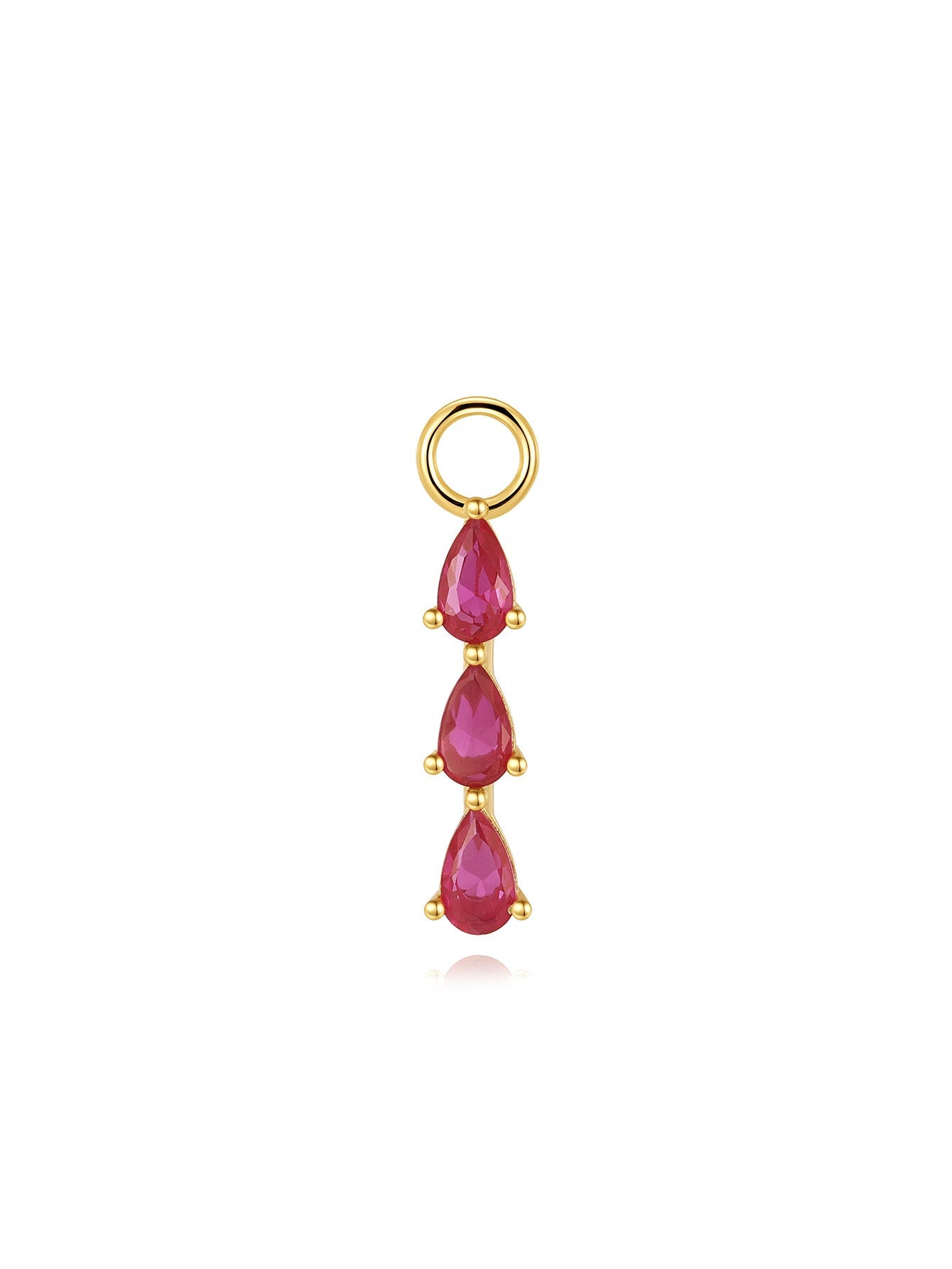 Pink Water Drop 925 Earring Set