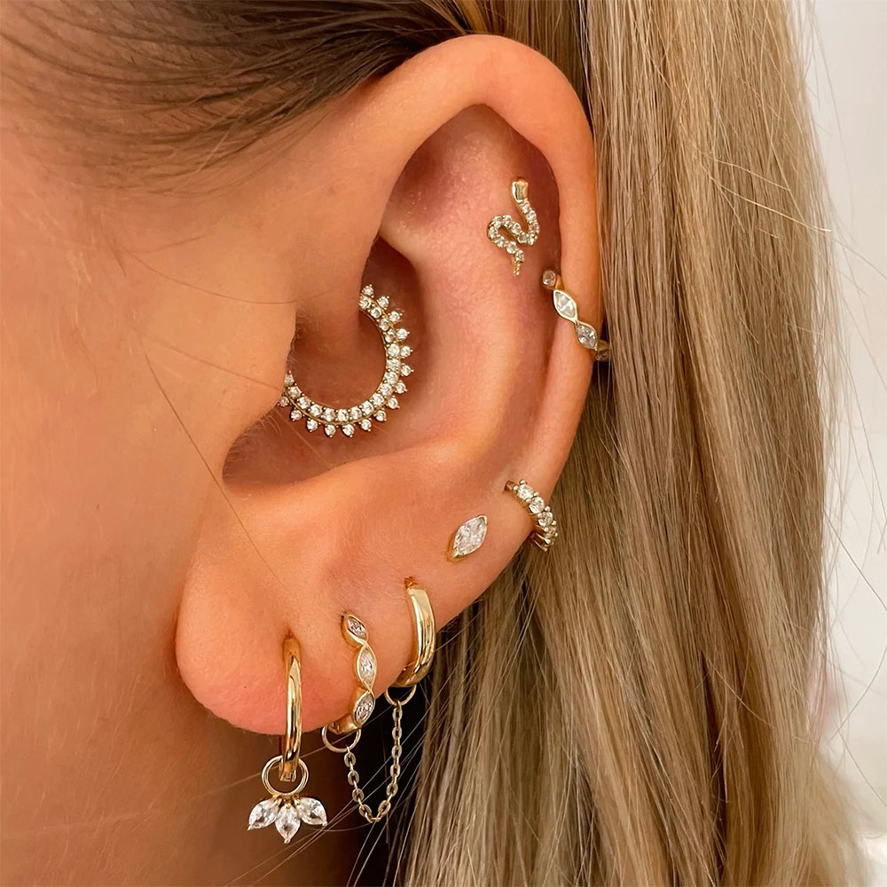 Petal Zirconia Earrings