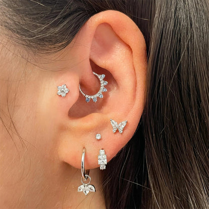 Petal Zirconia Earrings