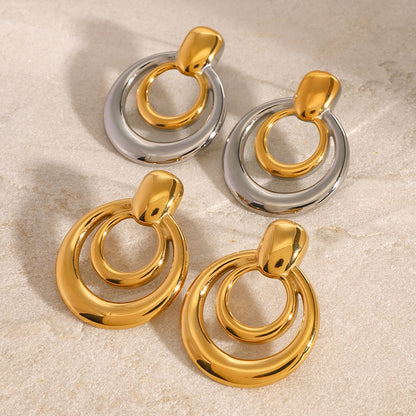 Double-layer Hollow Design Earrings