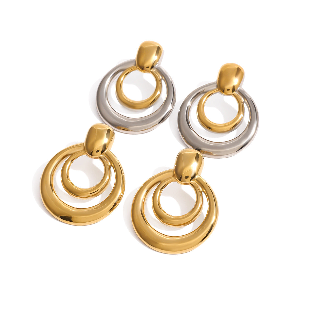 Double-layer Hollow Design Earrings