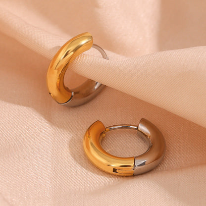 Two Tone Hoop Earring