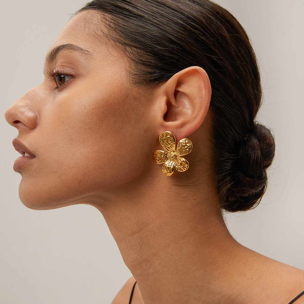 18K Gold Plated Flower Earrings