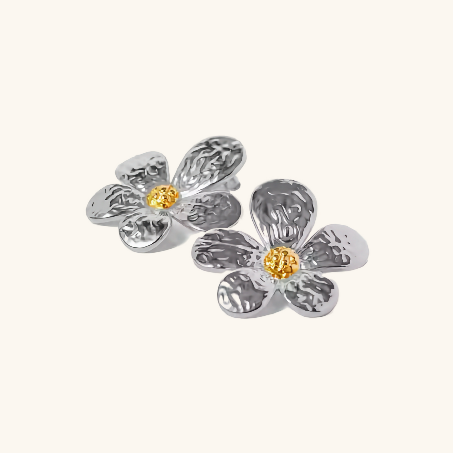 18K Gold Plated Flower Earrings