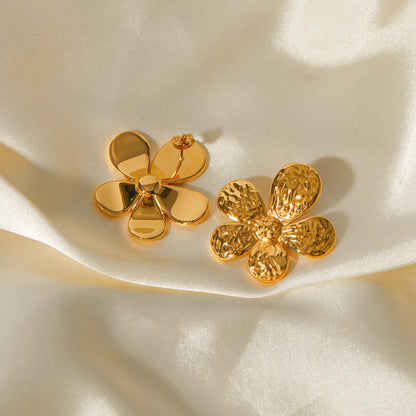 18K Gold Plated Flower Earrings