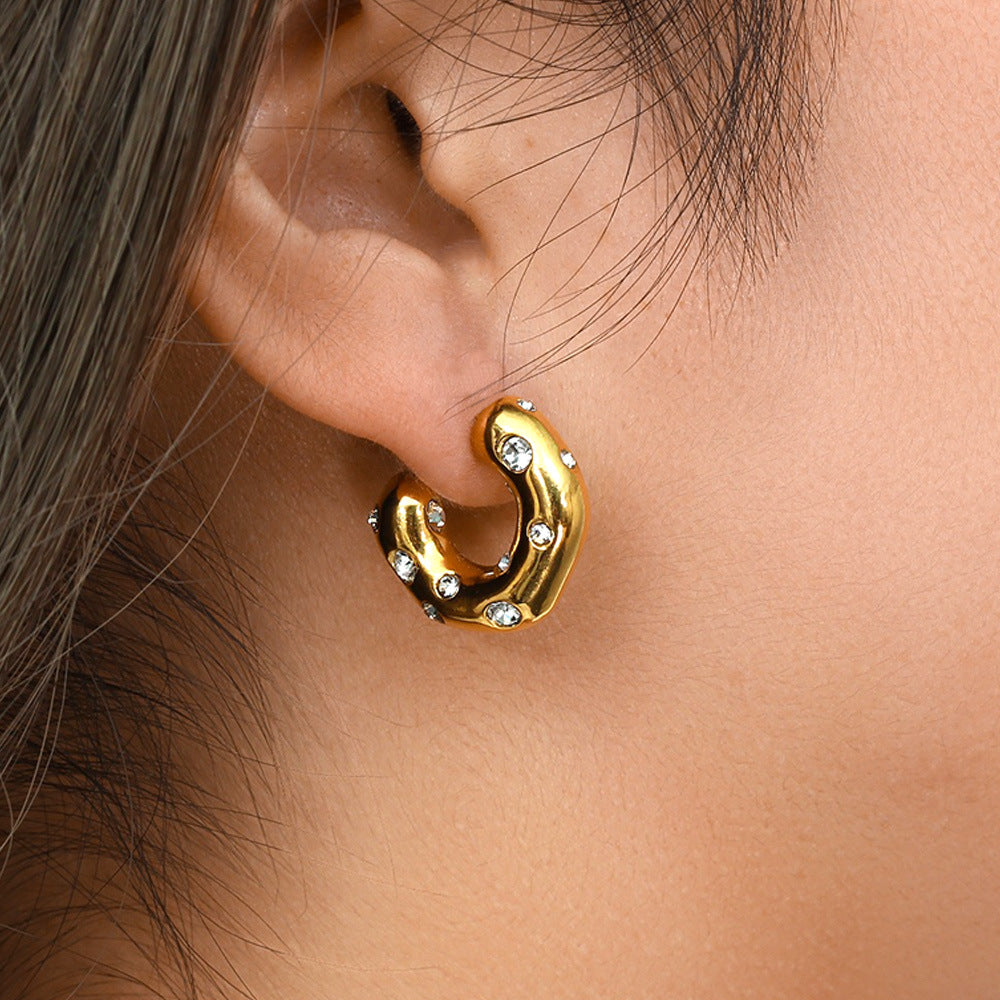 18K Gold Plated Hoop Earrings