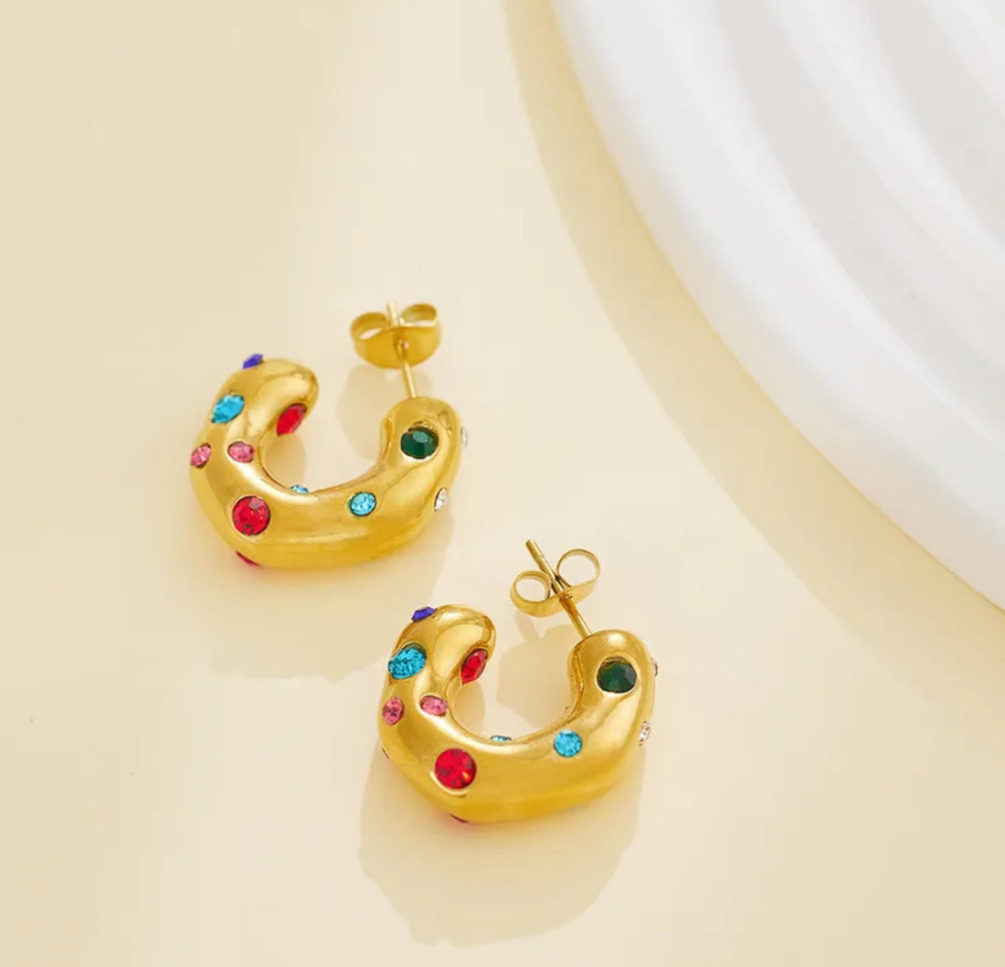 18K Gold Plated Hoop Earrings