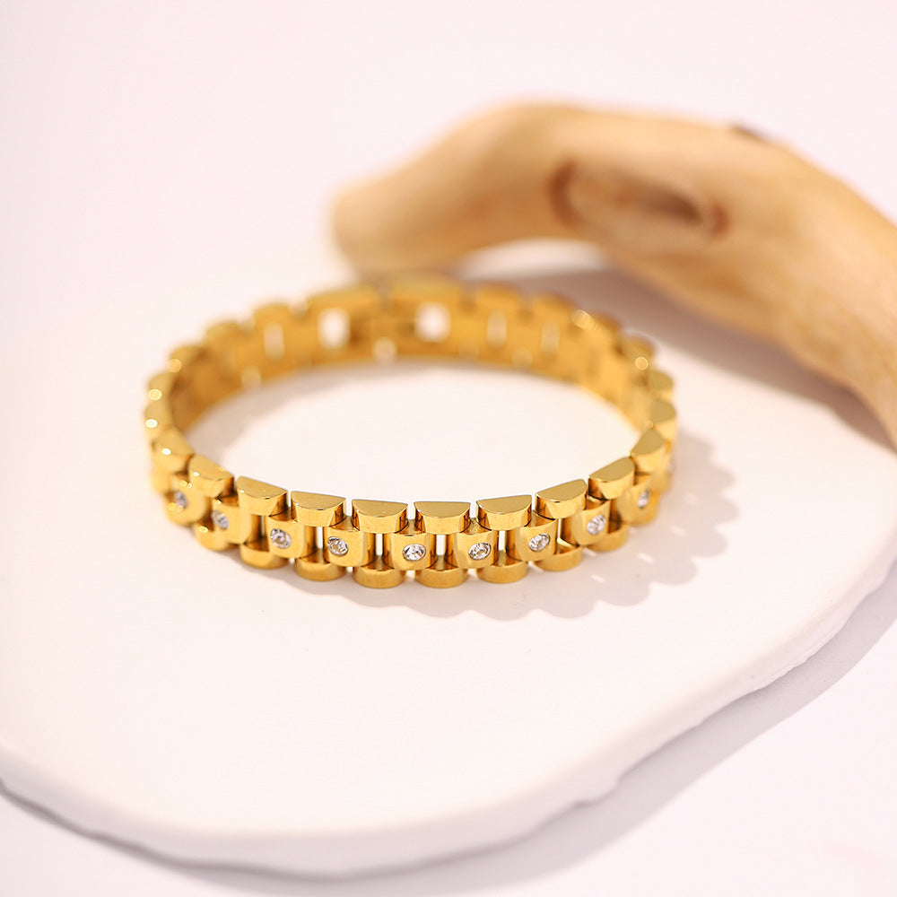 Gold Watchband Bracelet