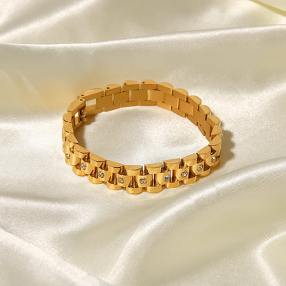 Gold Watchband Bracelet