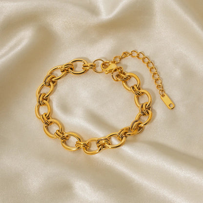 18k Gold Plated Cross Chain Bracelet