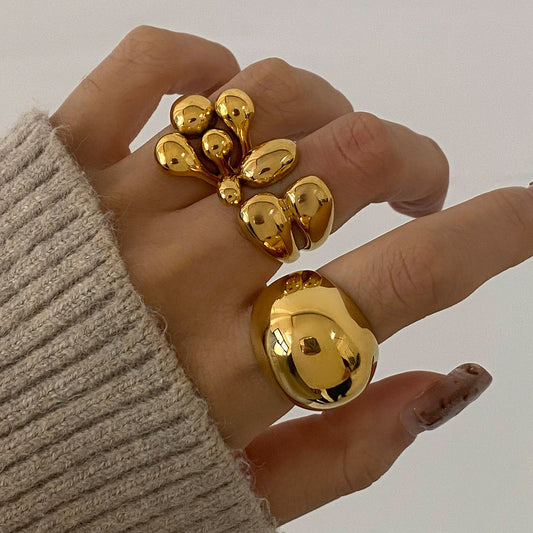 18K Gold Bubble Ring