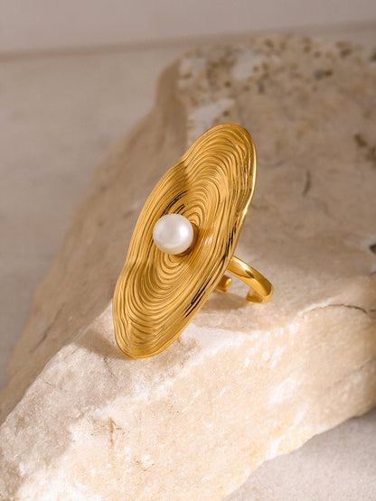 Golden Pearl Ring