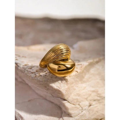 18K Gold Plated Twisted Coastal Ring