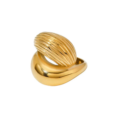 18K Gold Plated Twisted Coastal Ring