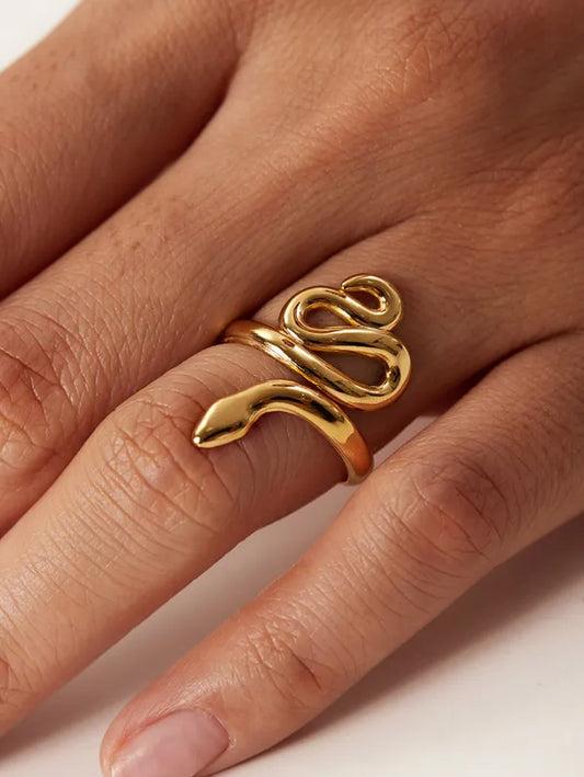 18K Gold Plated Snake Ring