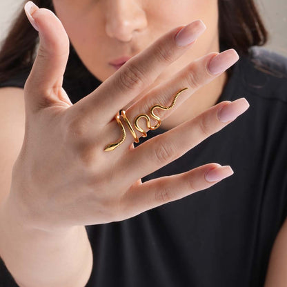 Golden Serpent Ring