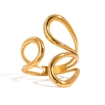 18K Gold Plated Geometric Ring