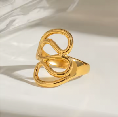 18K Gold Plated Adjustable Ring