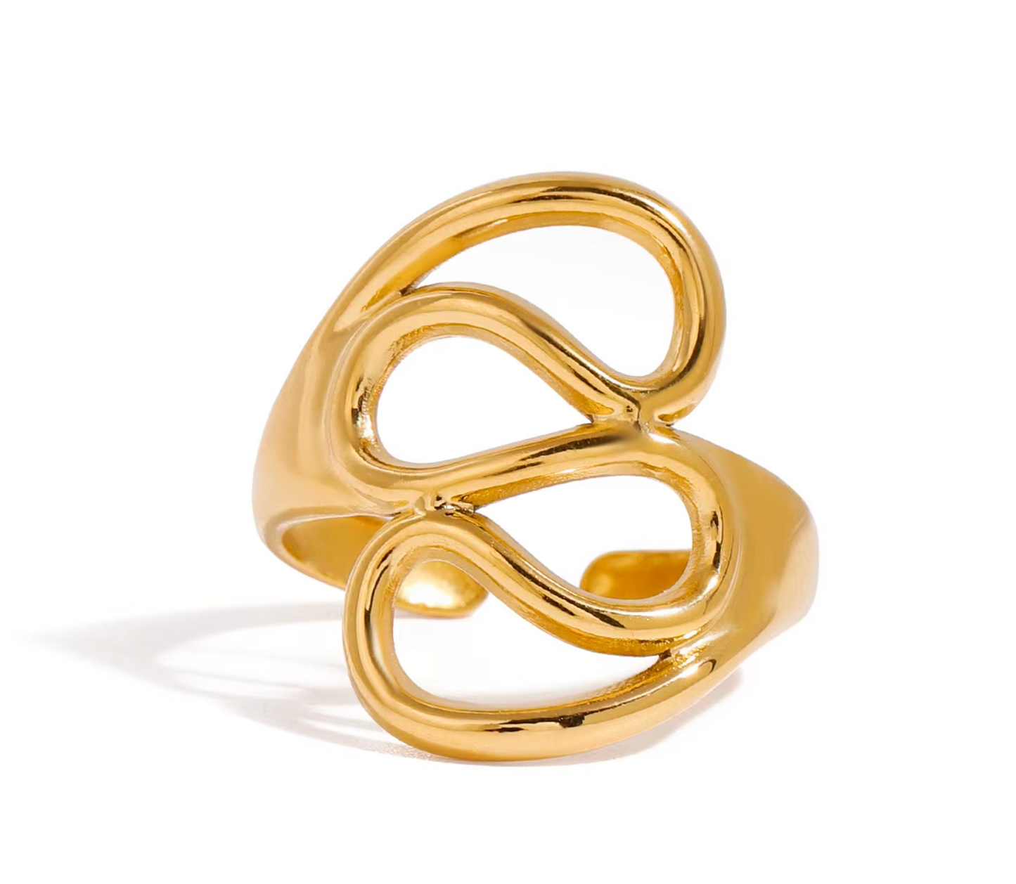 18K Gold Plated Adjustable Ring