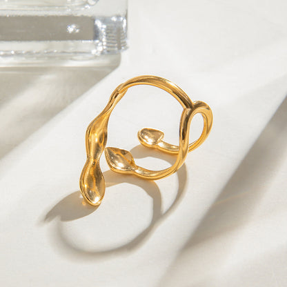 18K Gold Plated Geometric Open Ring