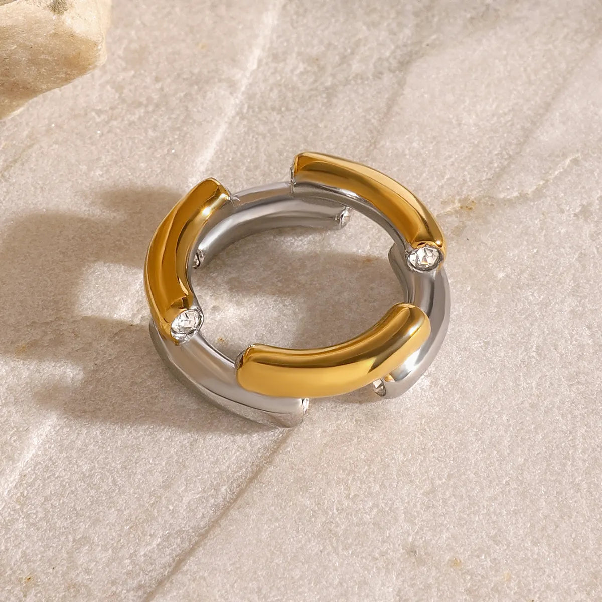 Two Tone Arc Ring