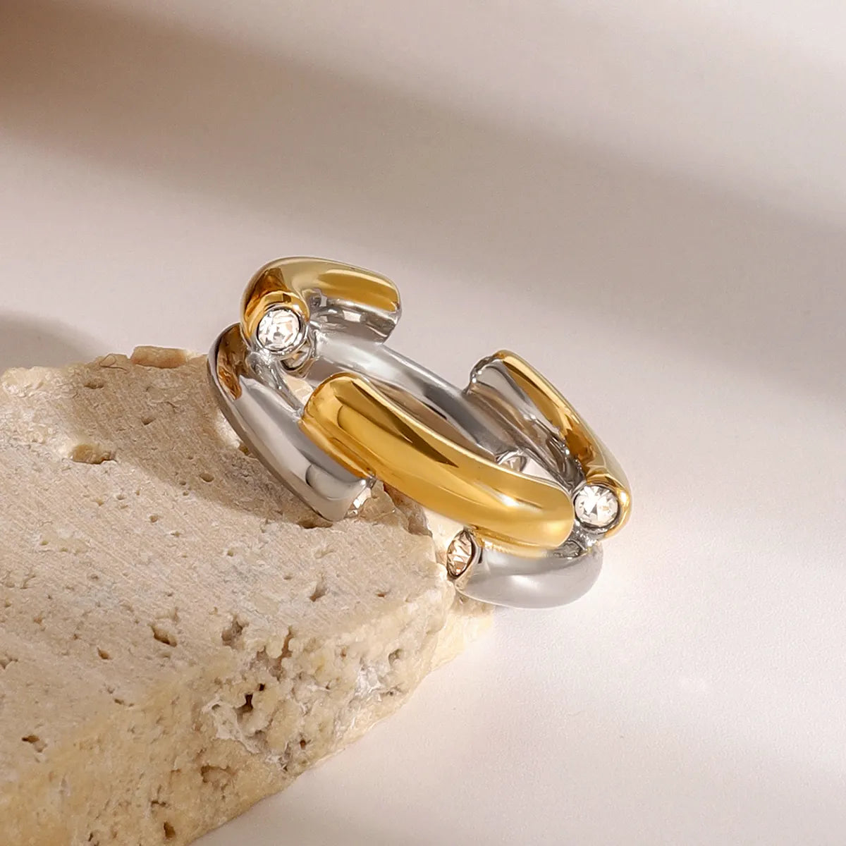 Two Tone Arc Ring