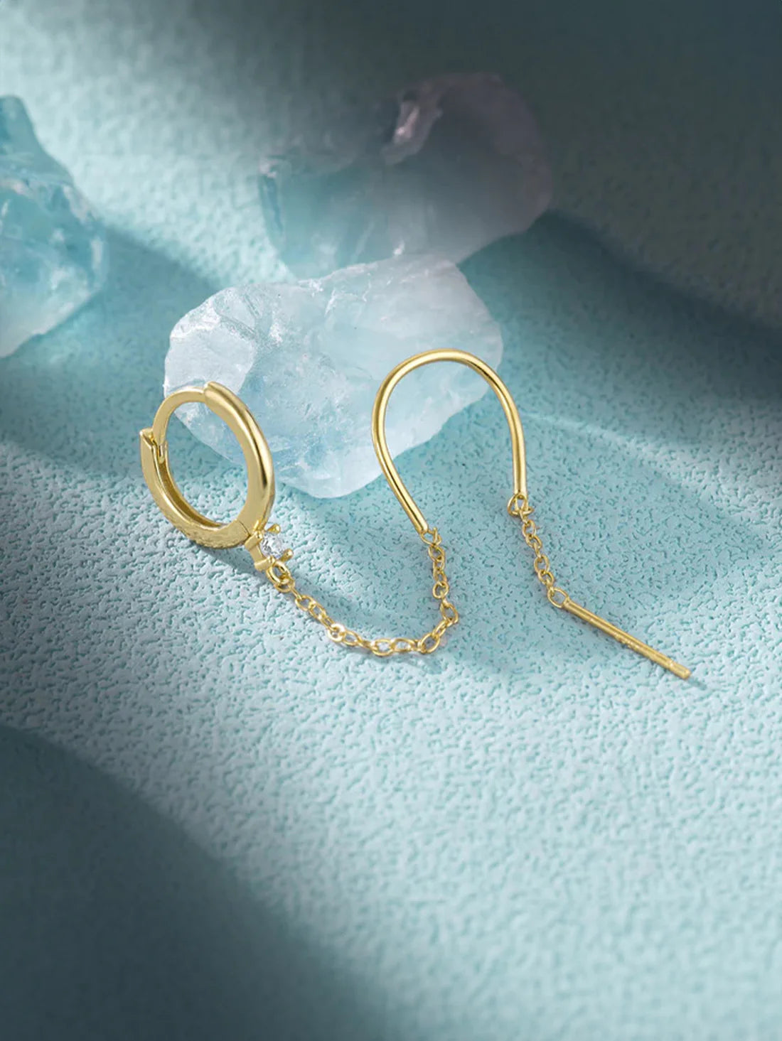 925 Sterling Silver Threader Hoop Earrings