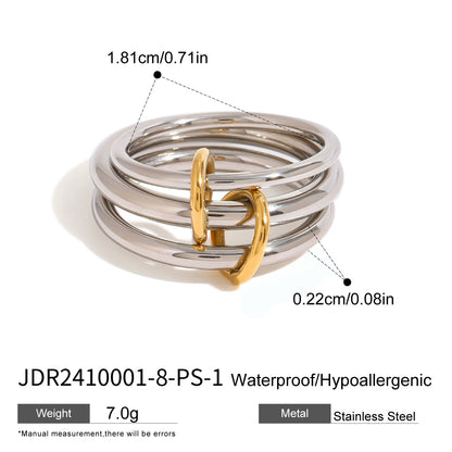 Waterproof Stackable Plain Ring High-End Ring