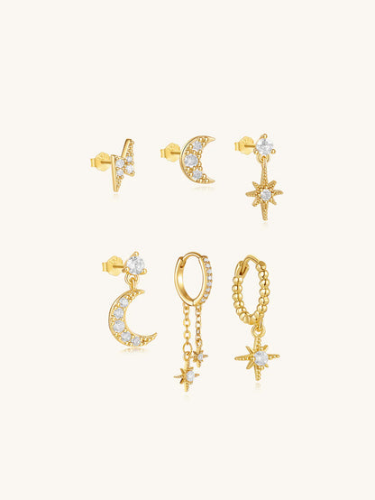 Celestial Moon and Star Set