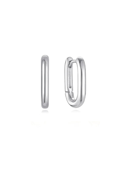 925 Sterling Silver Daily Casual Hoop Earrings