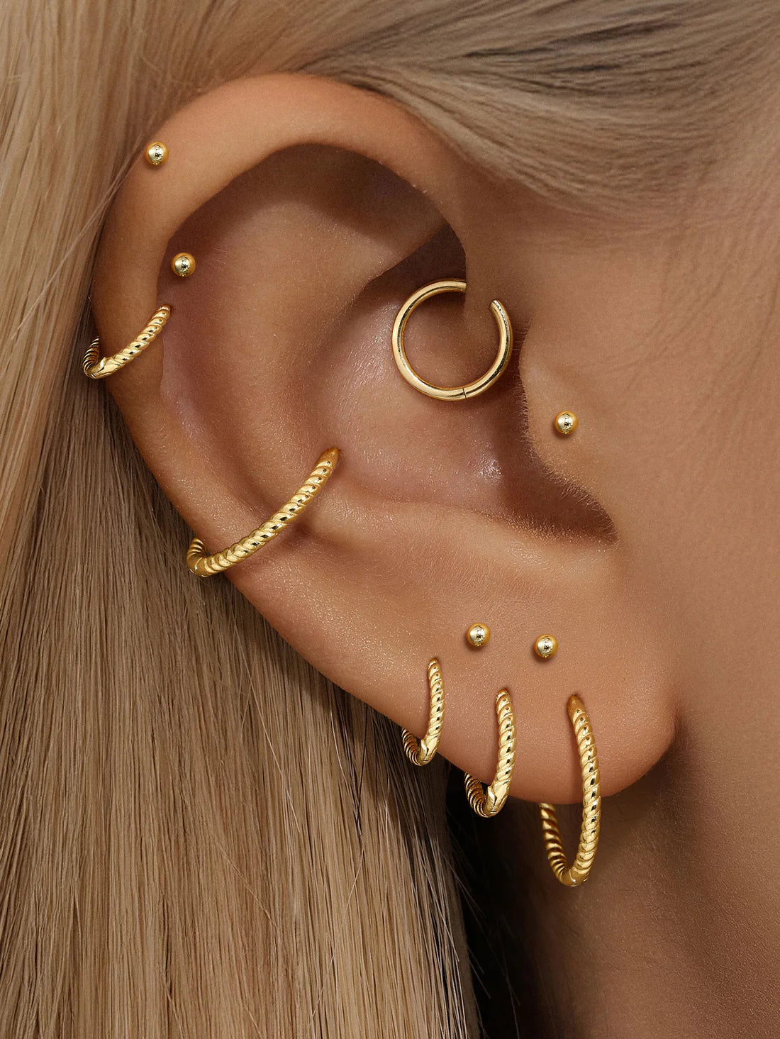 925 Sterling Silver Twist  Hoop Earrings